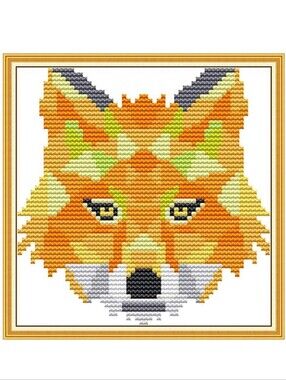 Cross Stitch Fox Art